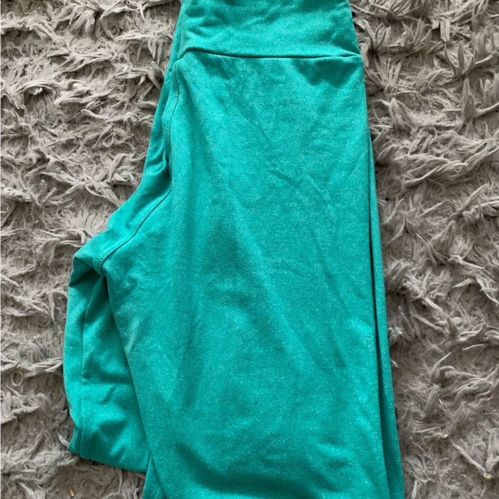 Girls/Teen Teal Blue Leggings (Size: M)